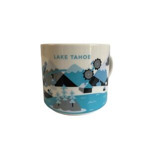 Starbucks You Are Here Collection Lake Tahoe 14oz Coffee Mug Blue Winter 2013